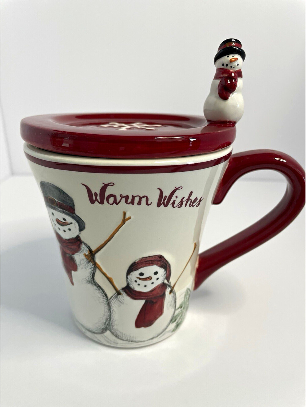 St. Nicholas Square Warm Wishes Snowman 14 fl oz Ceramic Mug w/ Lid [COPY]